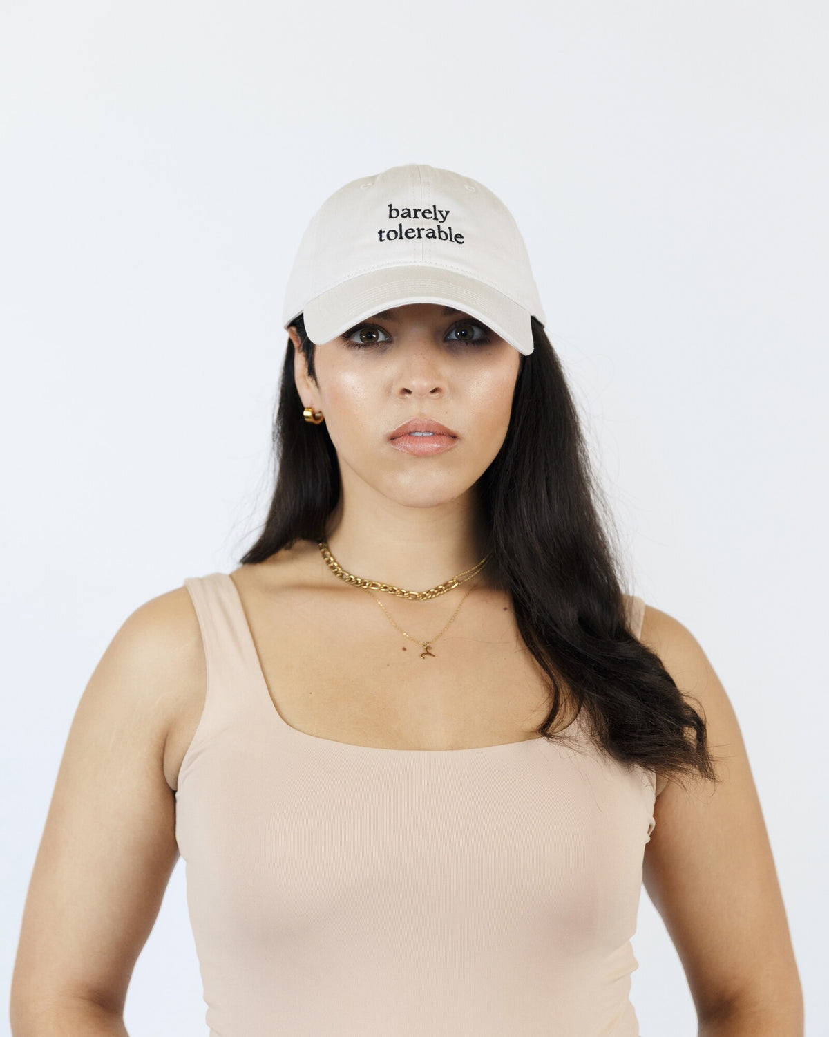 Barely Tolerable Hat supporting product and lifestyle view