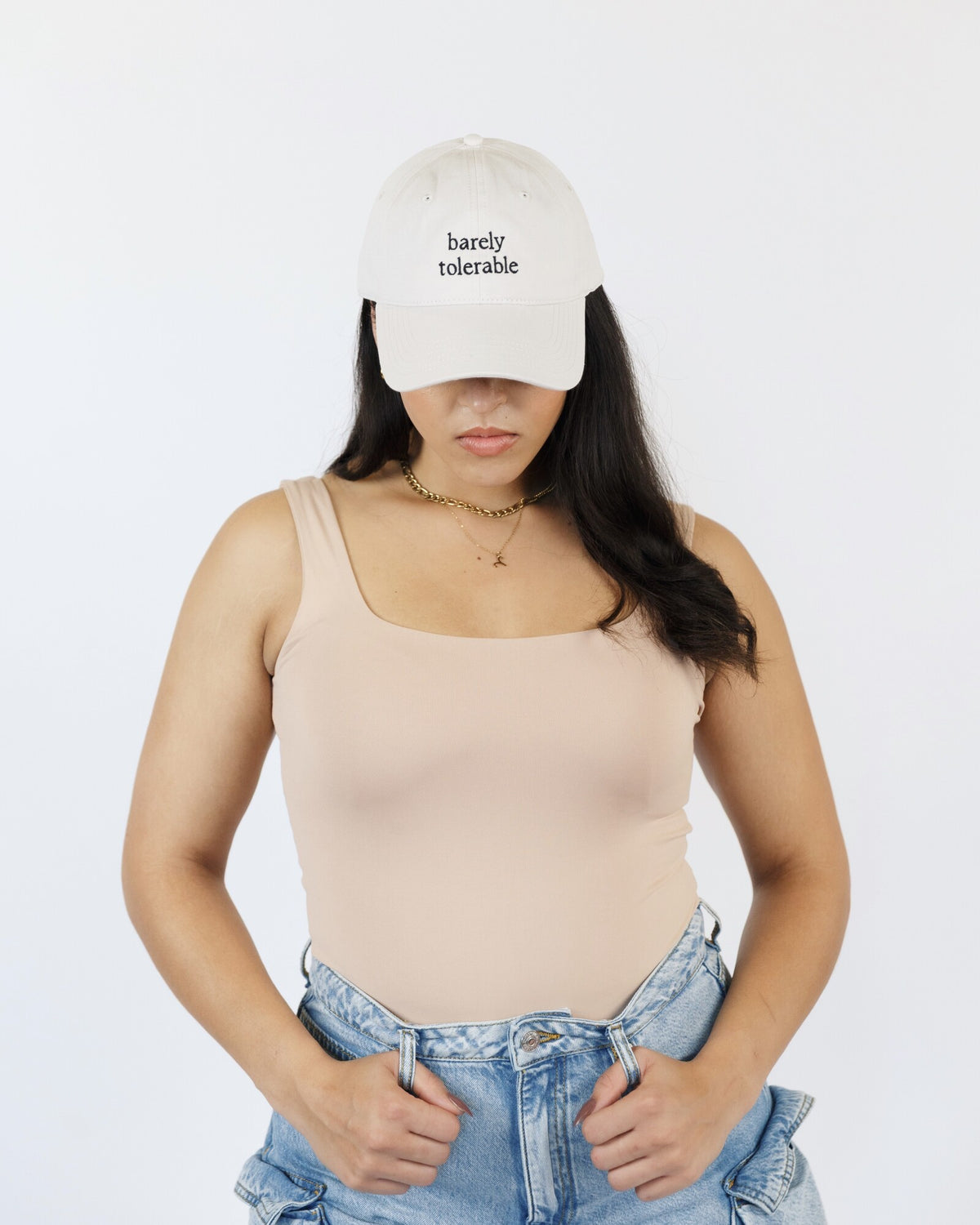 Barely Tolerable Hat supporting product and lifestyle view