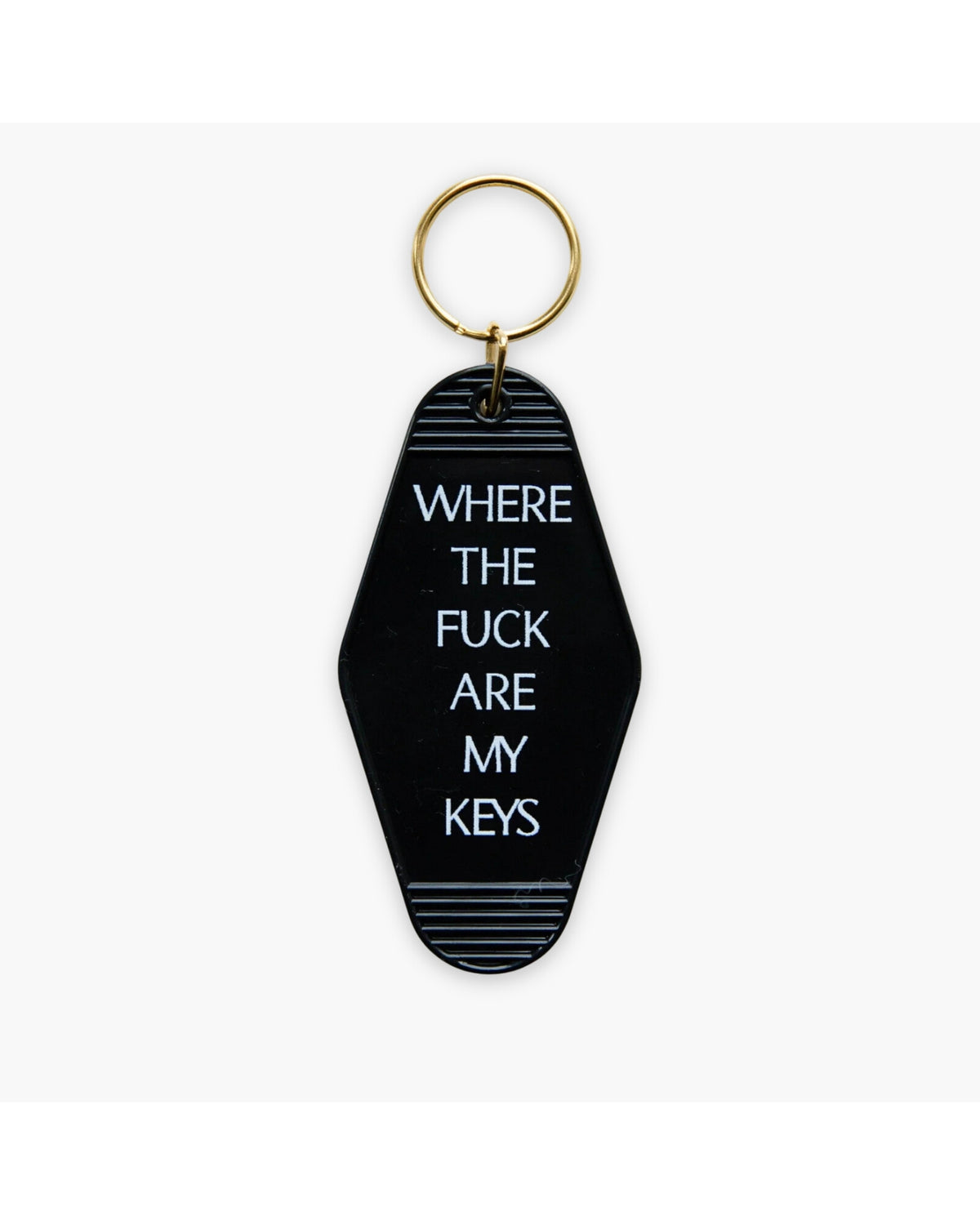 Where the Fuck Are My Keys Keychain product view on a white background