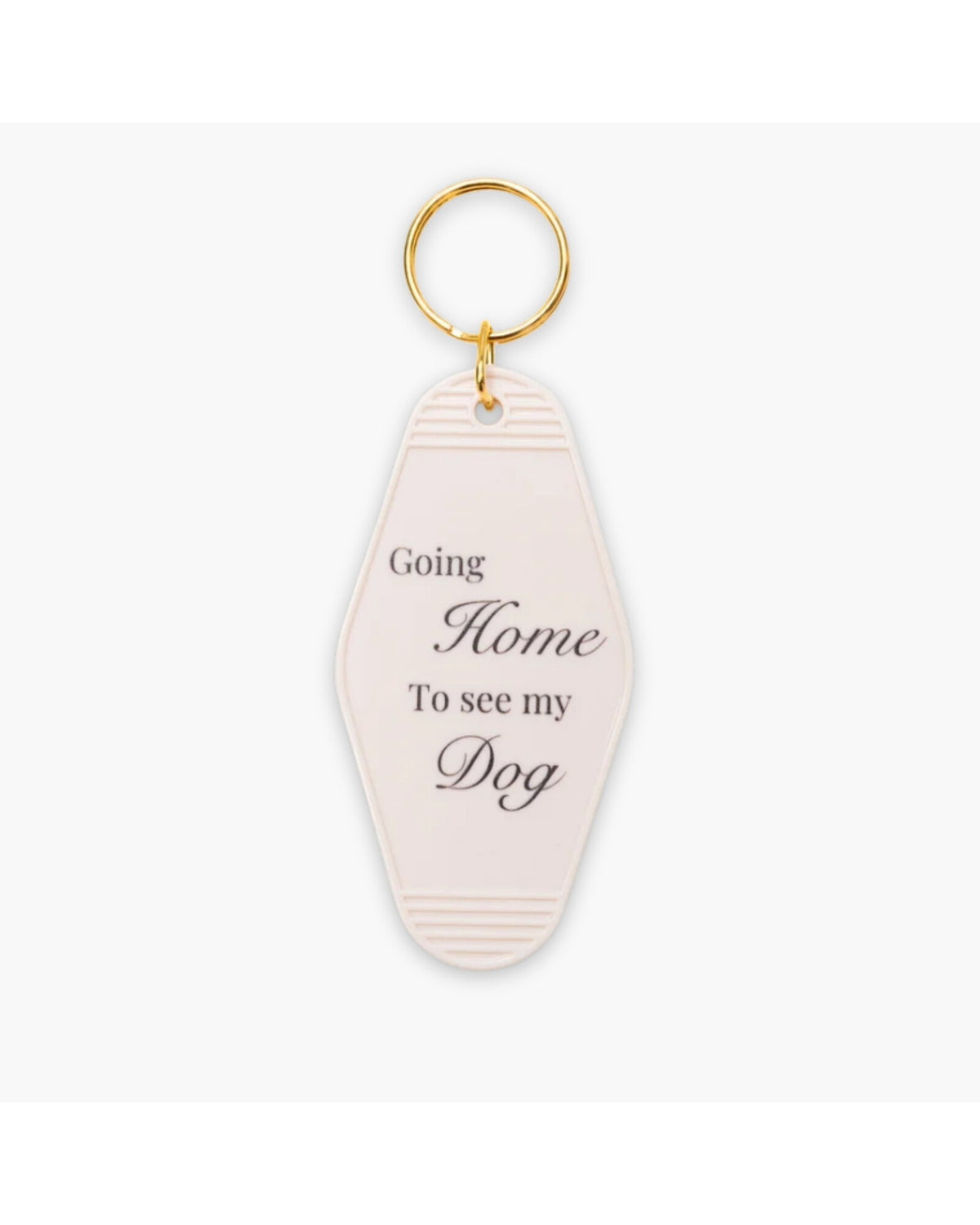 Going Home to See My Dog Keychain product view on a white background