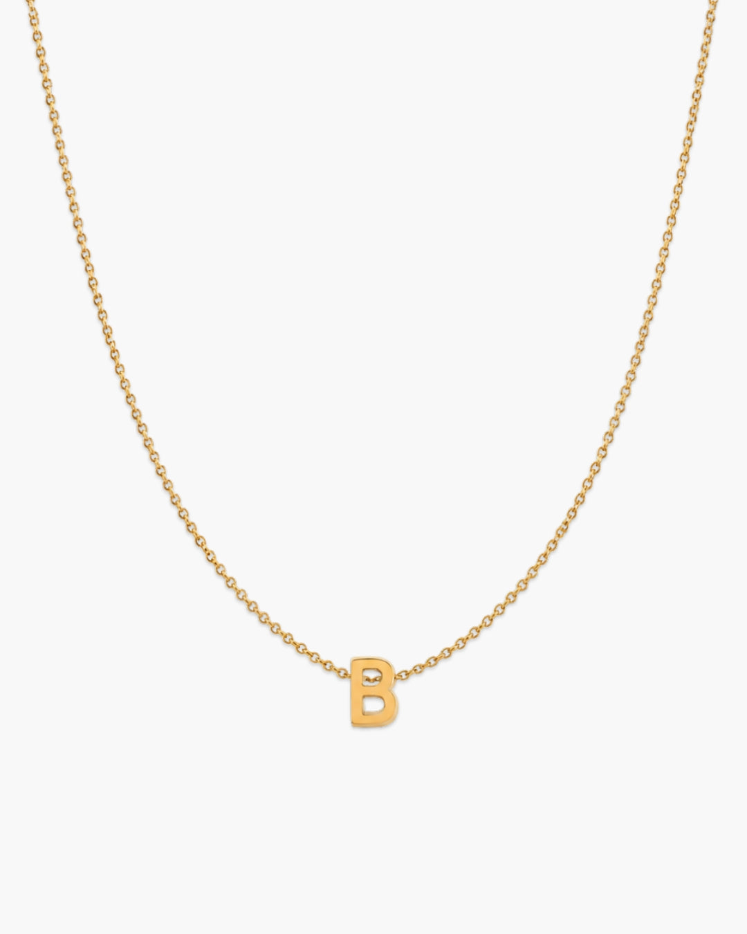 Gold-tone Initial Necklace with letter B pendant.