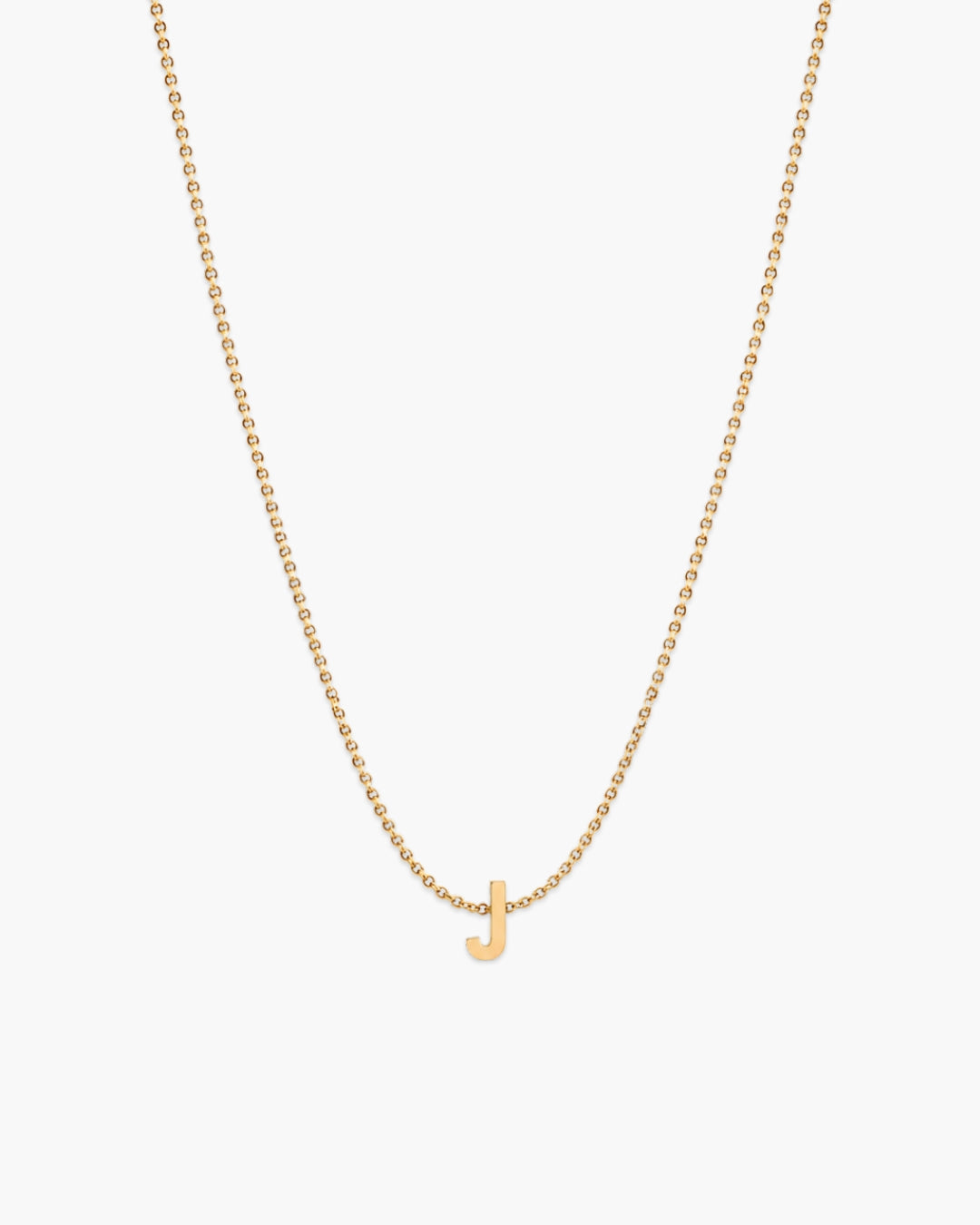 Gold-tone Initial Necklace with letter J pendant.