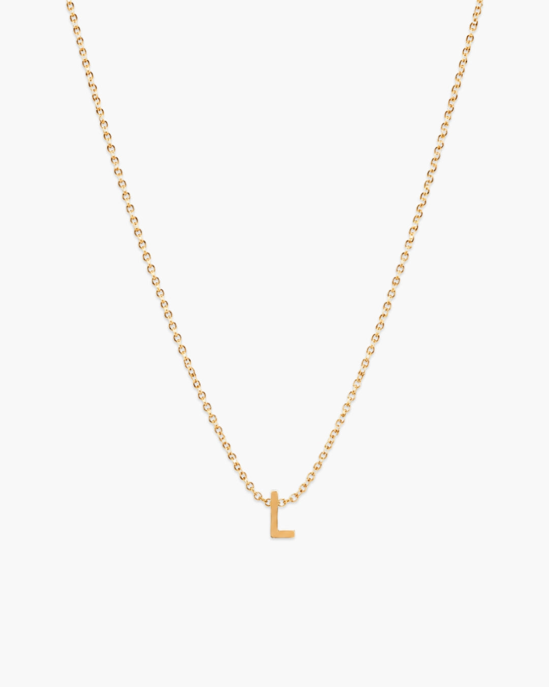Gold-tone Initial Necklace with letter L pendant.