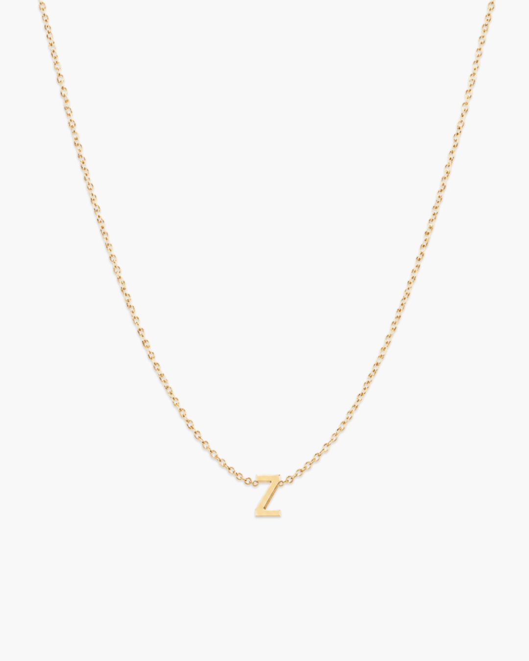 Gold-tone Initial Necklace with letter Z pendant.
